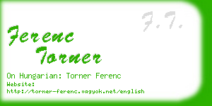 ferenc torner business card